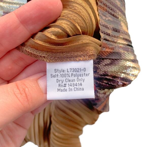 Johnny Was Idinia Shimmer Maxi Skirt Brown Metallic Pull On Style Size Small NWT - Picture 16 of 16